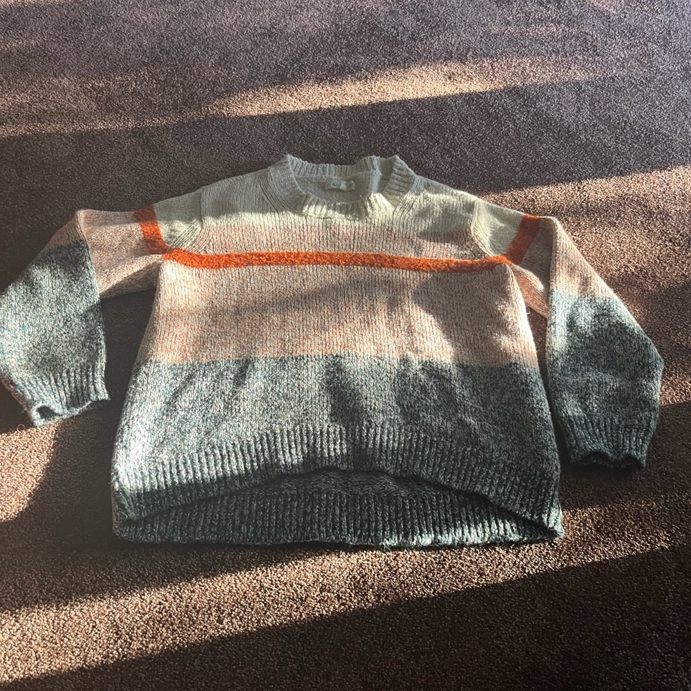 Lou + Grey LOFT Cozy Block stripe Sweater